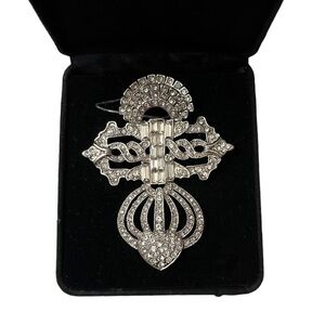Unique TEN79LA Rhinestone Brooch - Sparkling Statement Pin